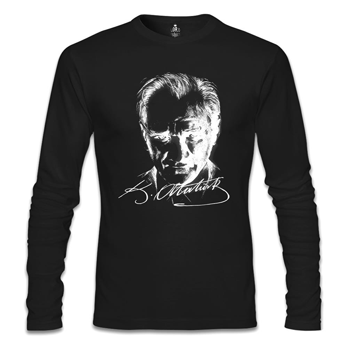 Atatürk - Portre Siyah Erkek Sweatshirt