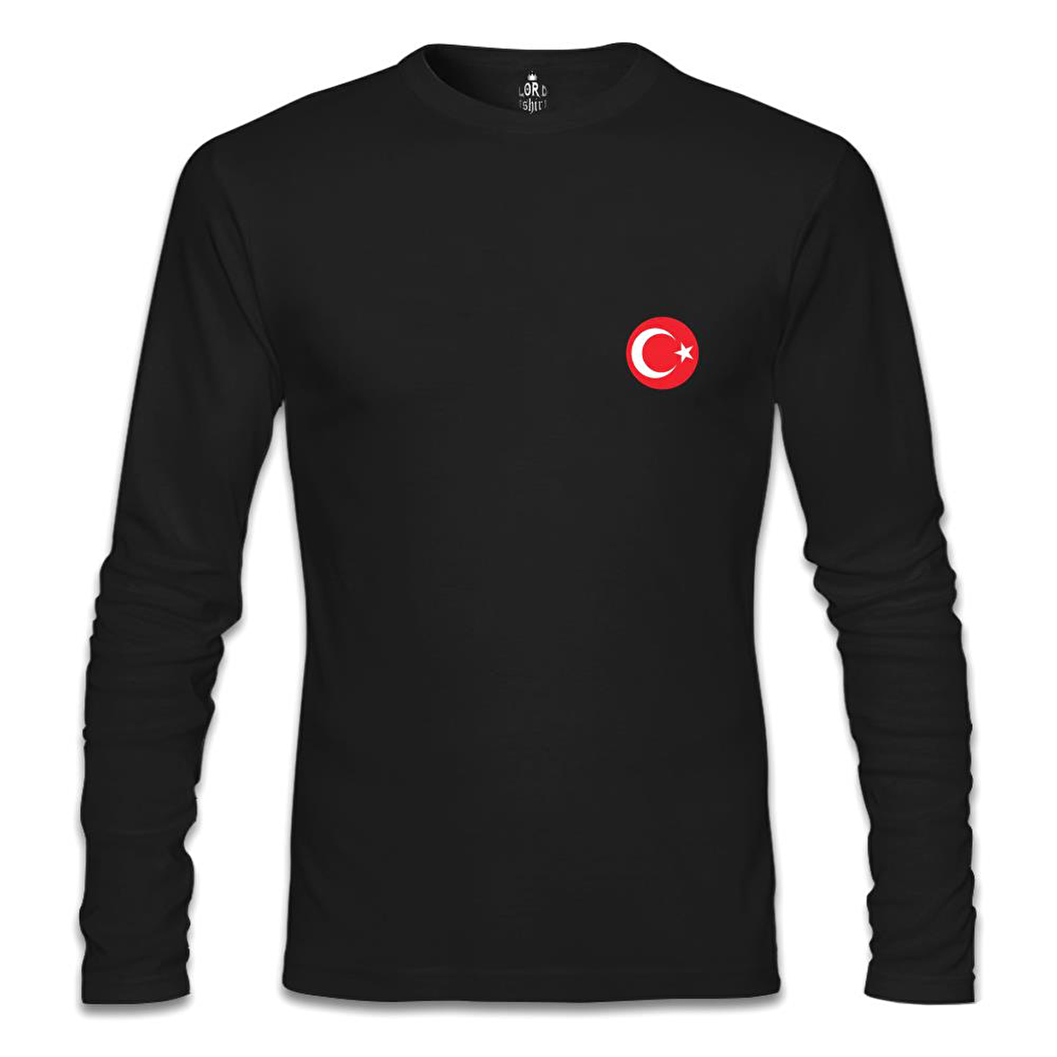 Ay Yıldız - Göğüs Logo 2 Siyah Erkek Sweatshirt