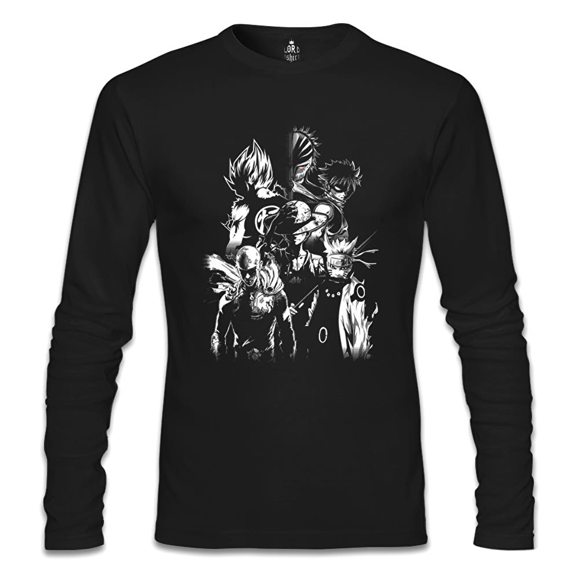 Anime Heros Siyah Erkek Sweatshirt