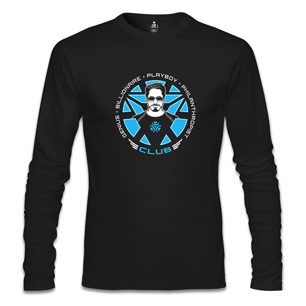 Tony Stark - Club Siyah Erkek Sweatshirt