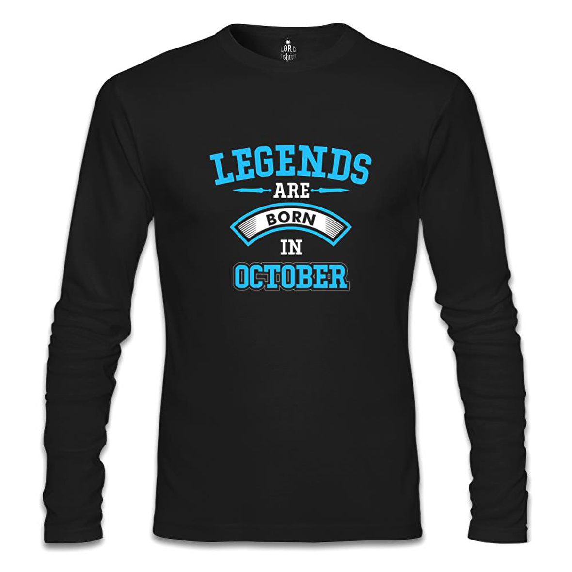 Legends Born in October - Arrow Siyah Erkek Sweatshirt