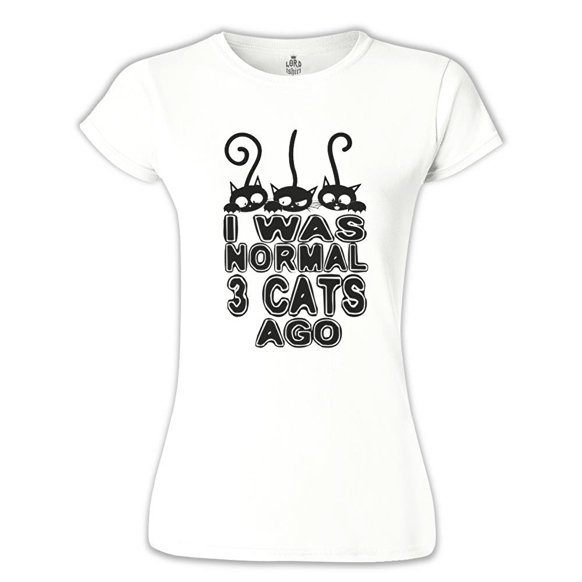 Normal 3 Cats Ago Beyaz Bayan Tshirt