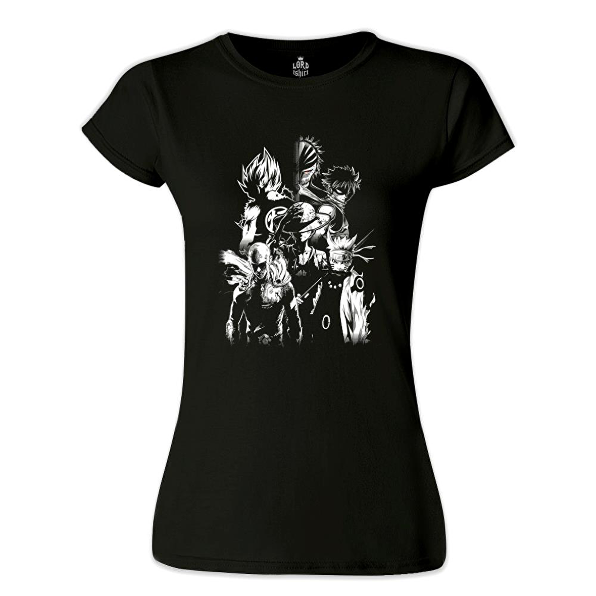 Anime Heros Siyah Bayan Tshirt
