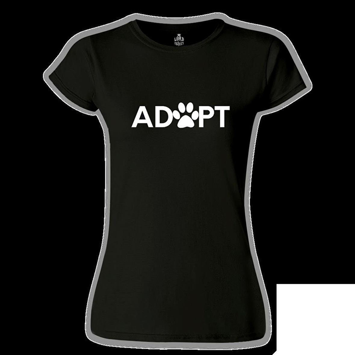 Adopt - Pati Siyah Bayan Tshirt