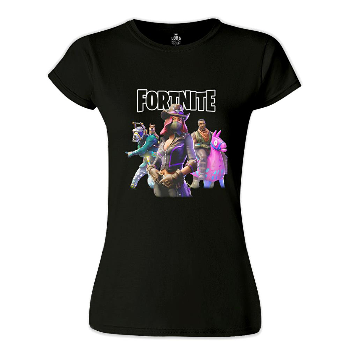 Fortnite - Pets Siyah Bayan Tshirt