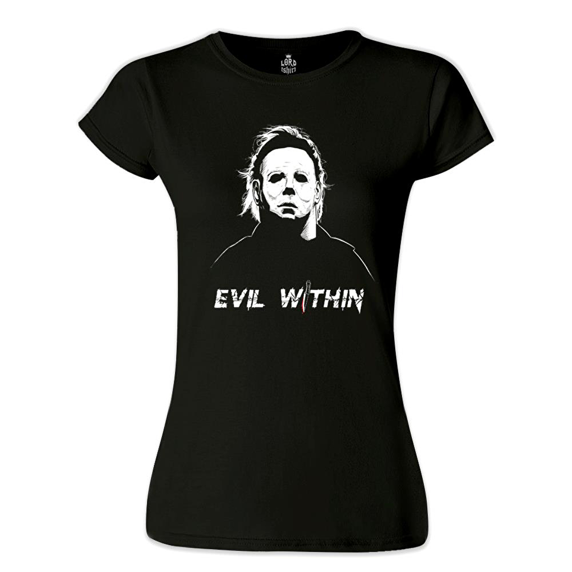Halloween - Myers Siyah Bayan Tshirt
