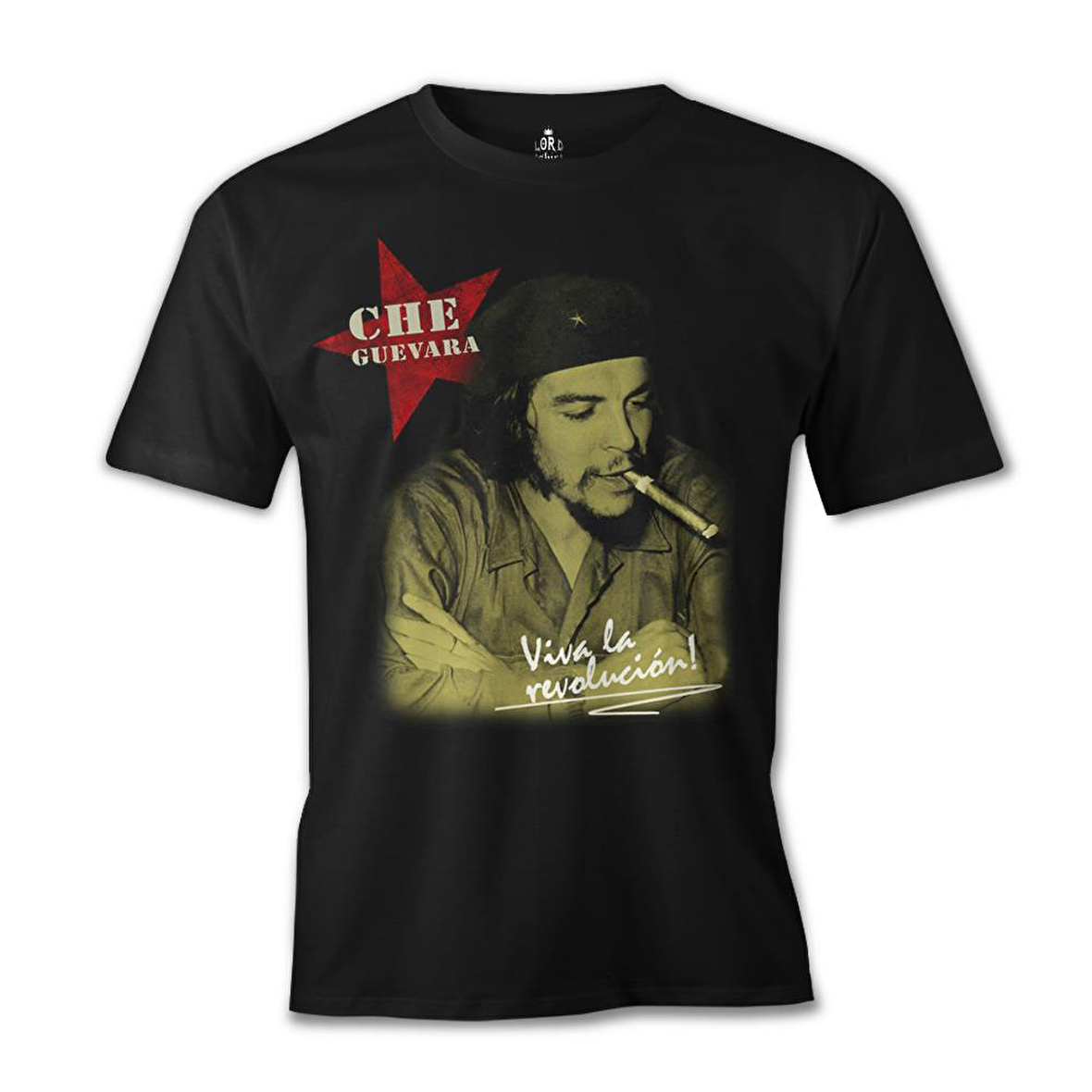 Che Guevara - Puro Siyah Erkek Tshirt