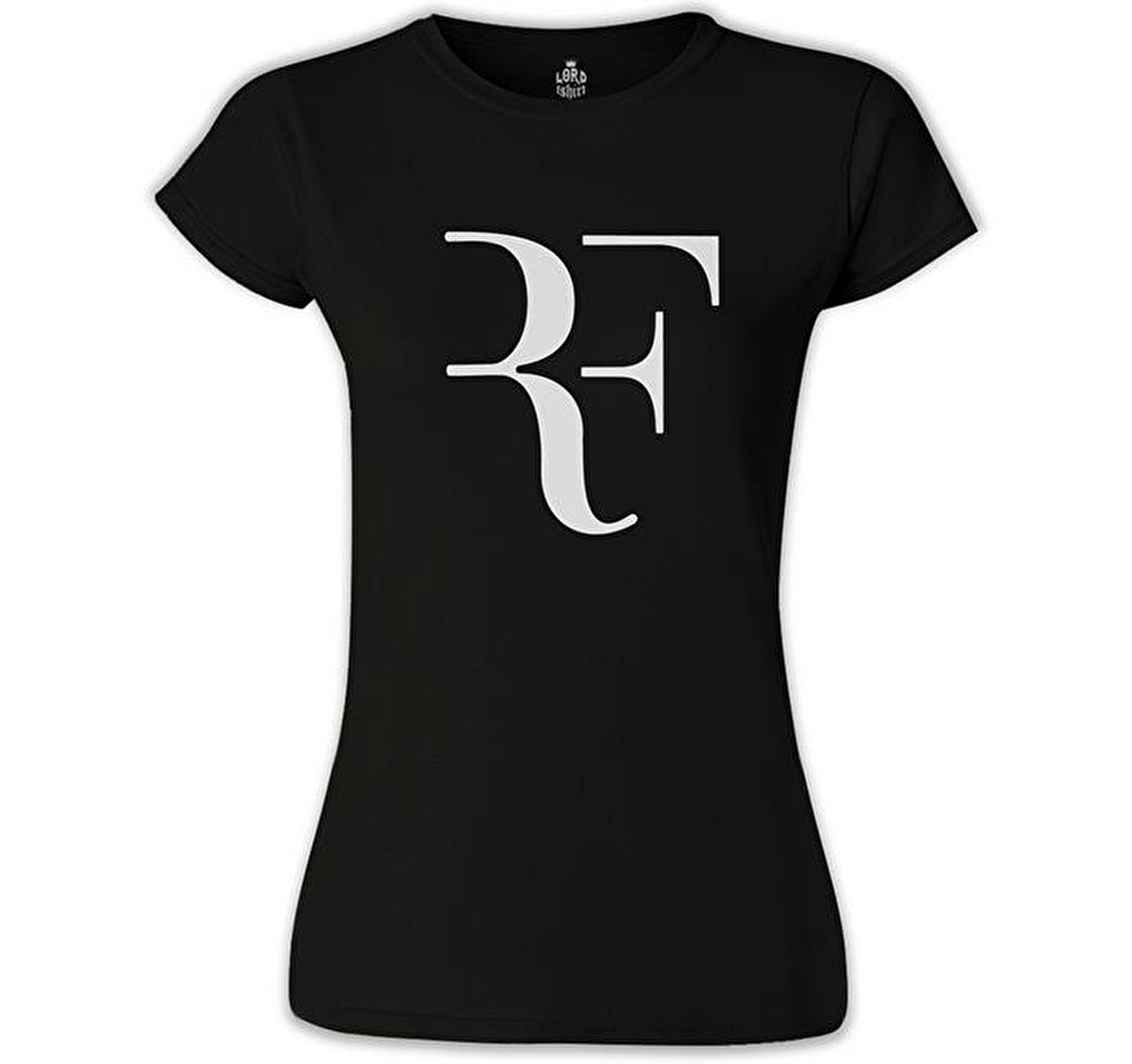 Roger Federer - Logo Siyah Bayan Tshirt