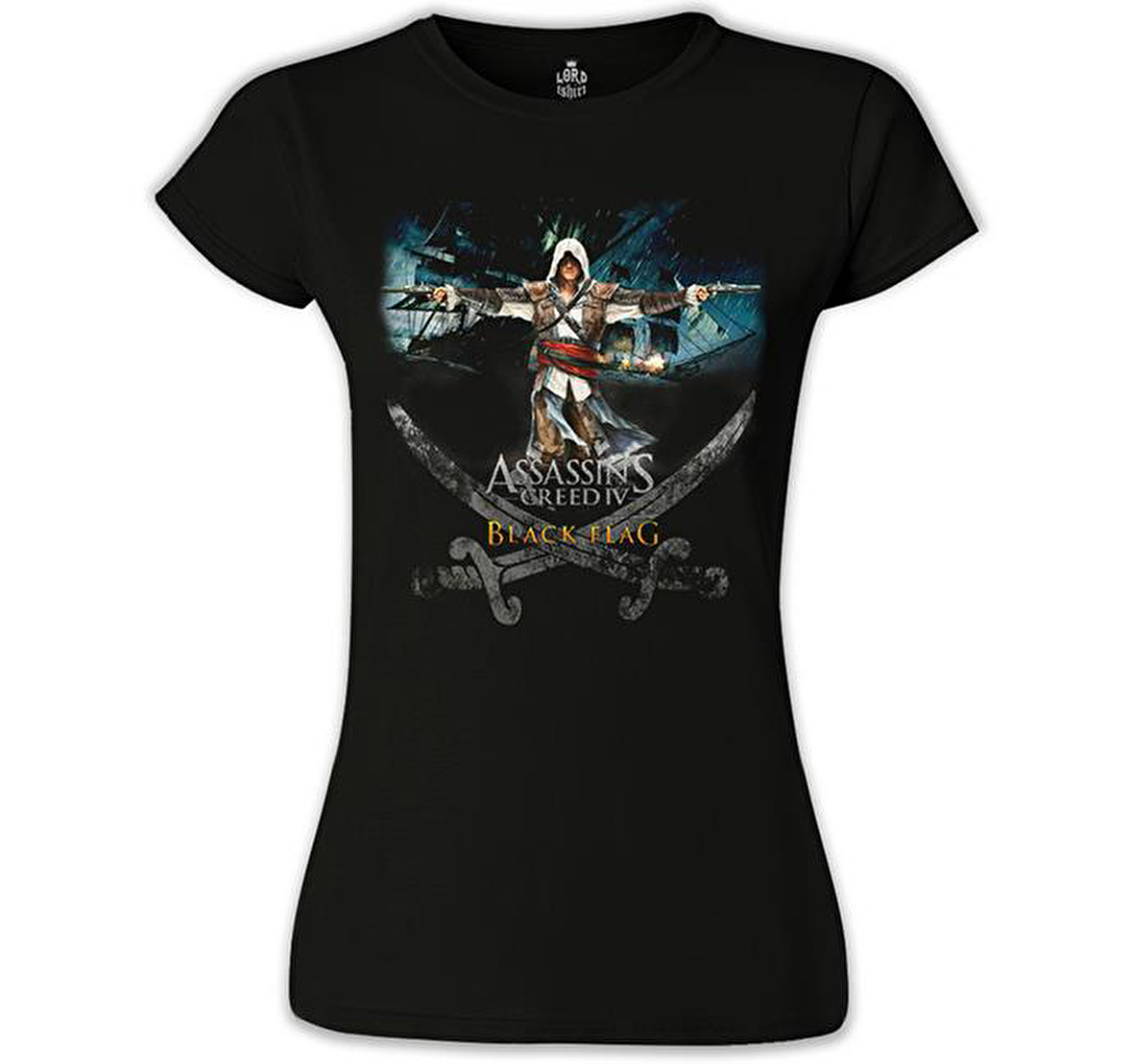 Assassin's Creed 4 Siyah Bayan Tshirt