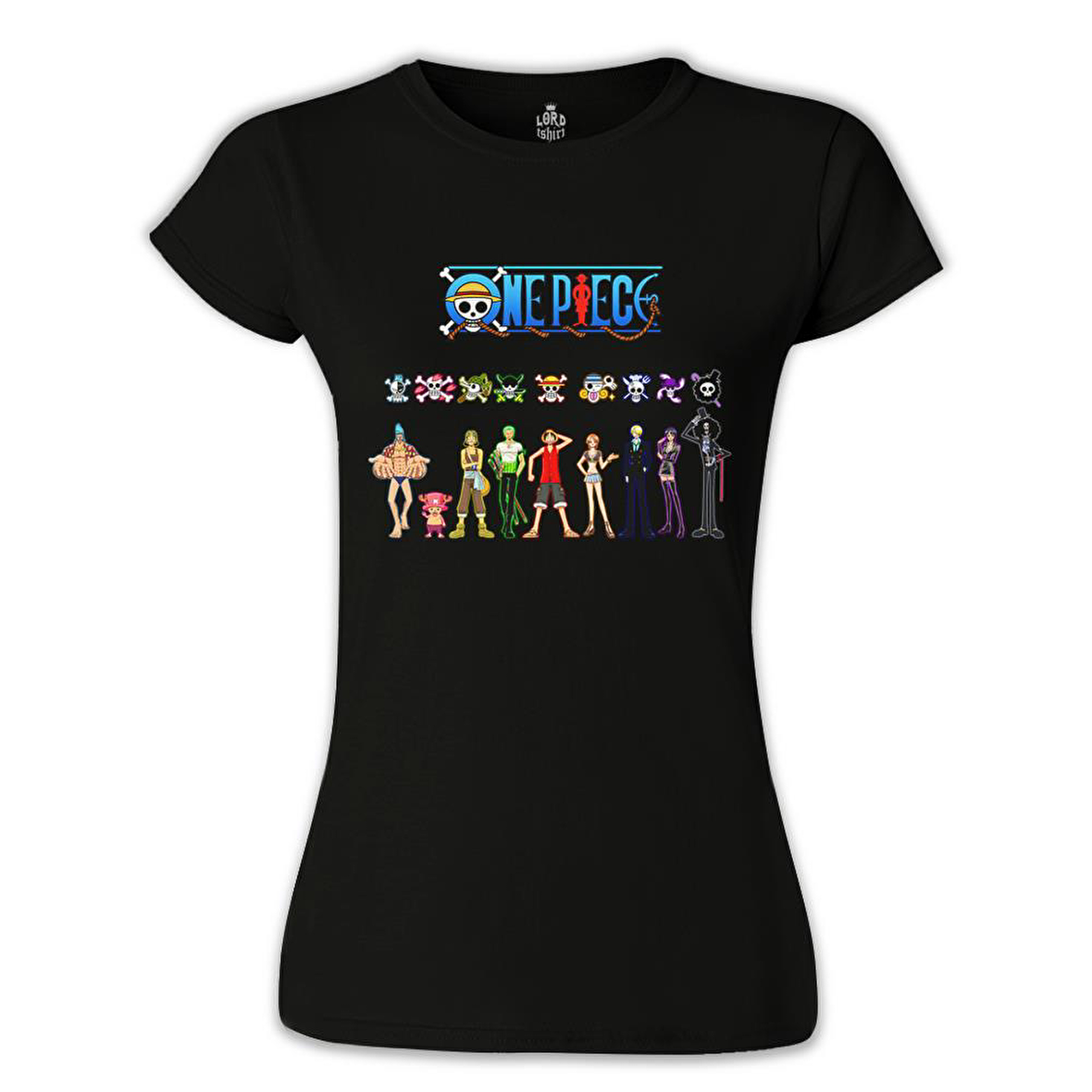 One Piece Siyah Kadın Tshirt