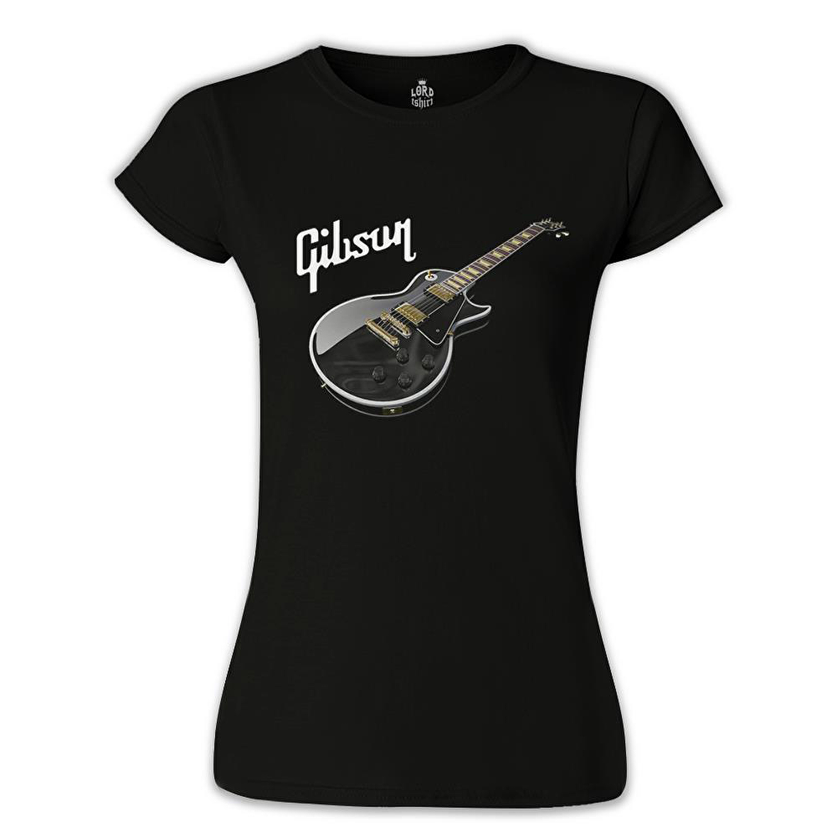 Gitar - Gibson 1 Siyah Bayan Tshirt