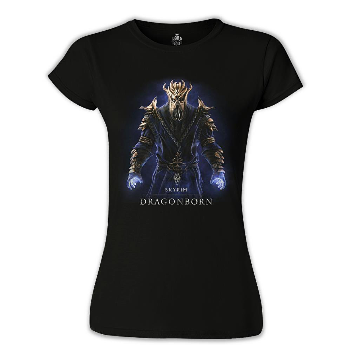 Skyrim - Dragonborn Siyah Bayan Tshirt