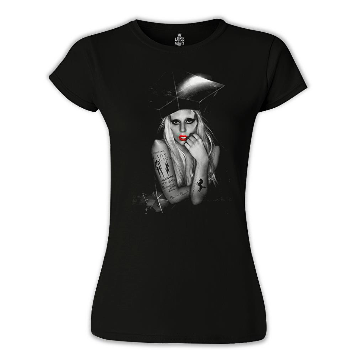 Lady Gaga Siyah Bayan Tshirt