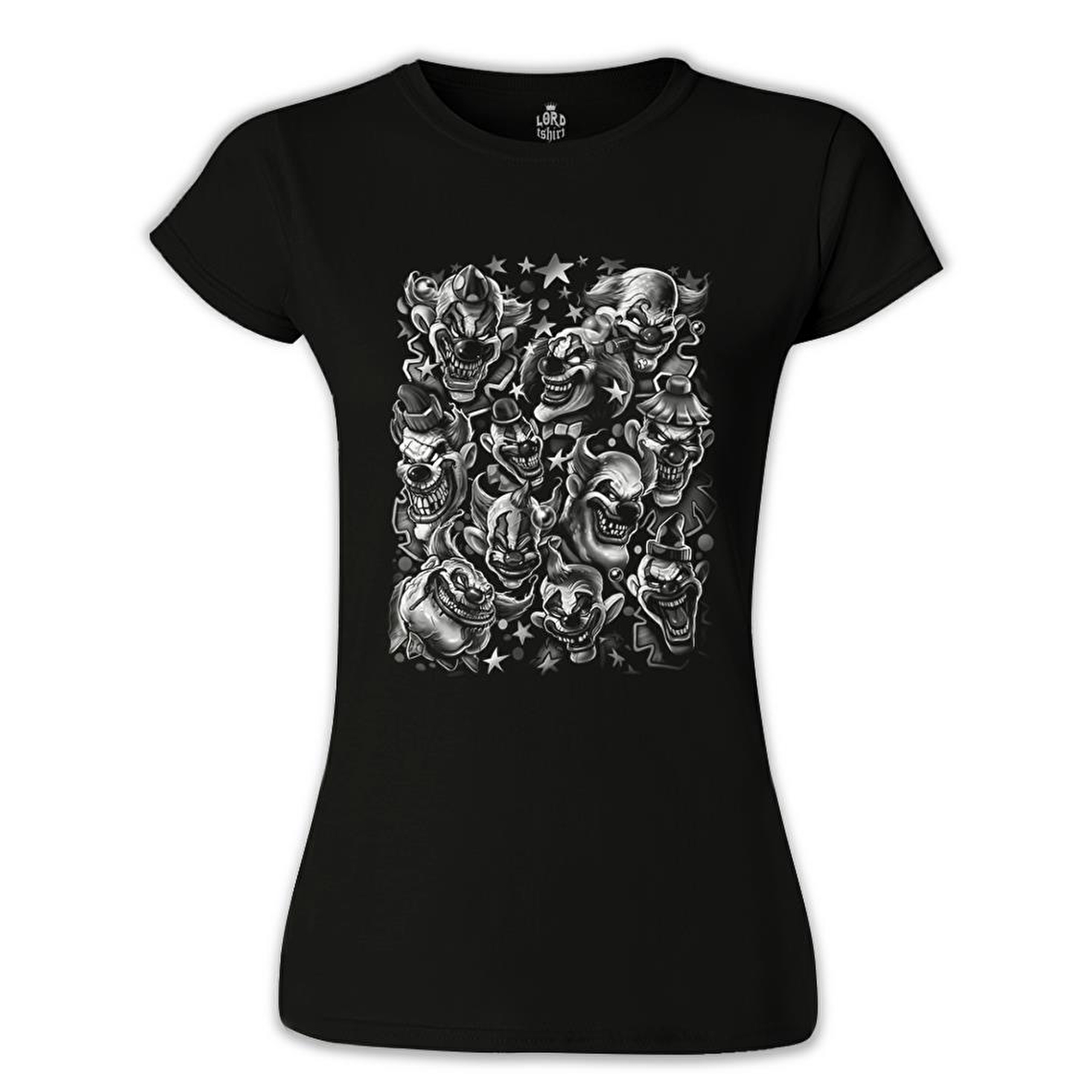 Clown Siyah Bayan Tshirt