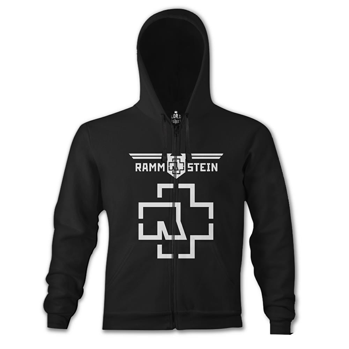 Rammstein - Logo Siyah Erkek Kapşonlu