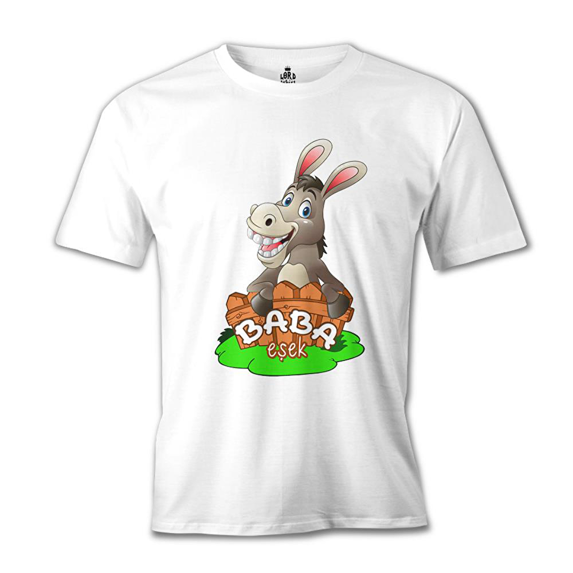Aile - Baba Eşek Beyaz Erkek Tshirt