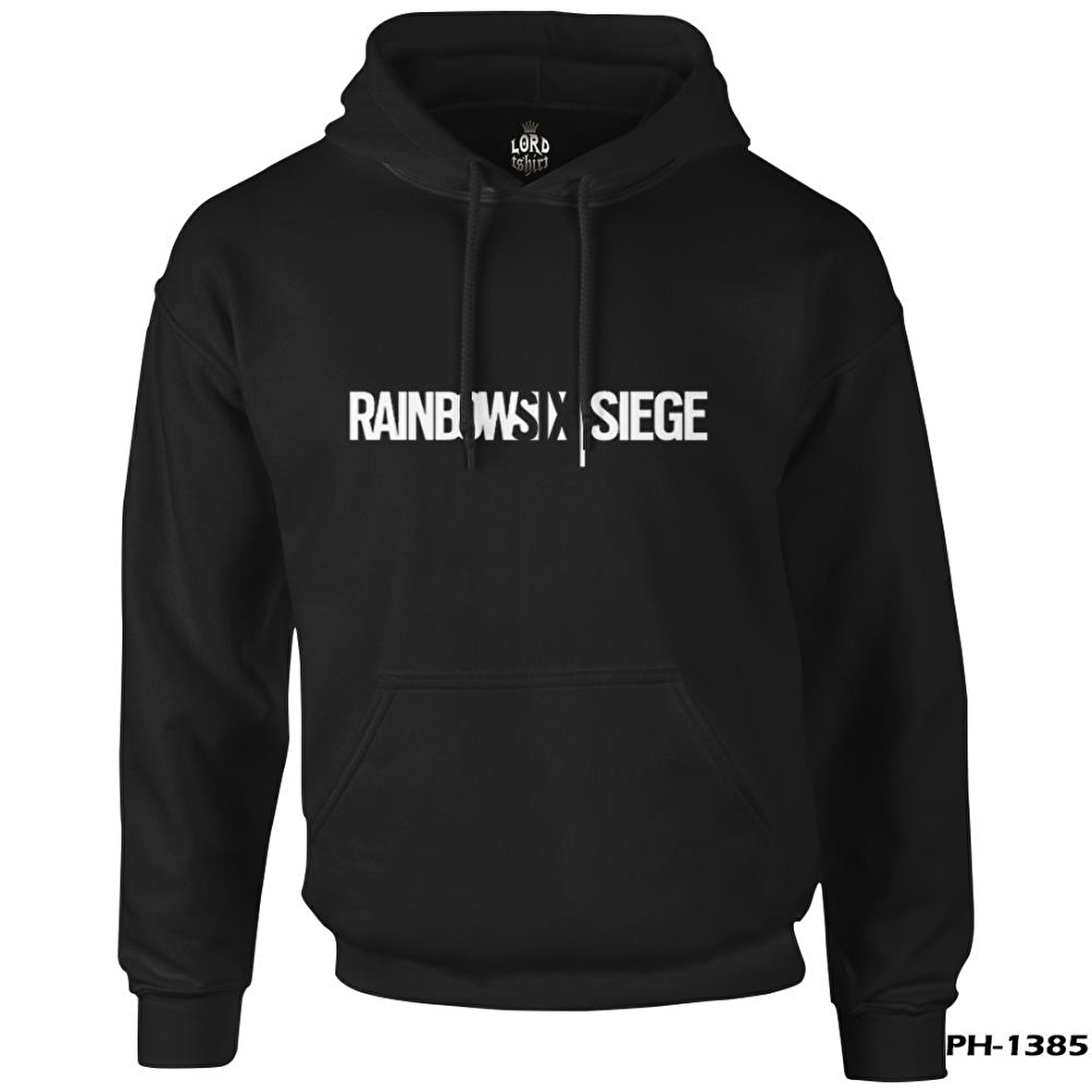 Rainbow Six - Siege Siyah Erkek Fermuarsız Kapşonlu