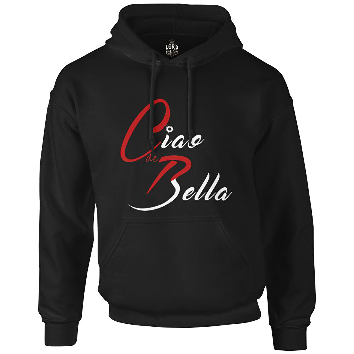 Ciao Bella - CdeP Siyah Erkek Fermuarsız Kapşonlu