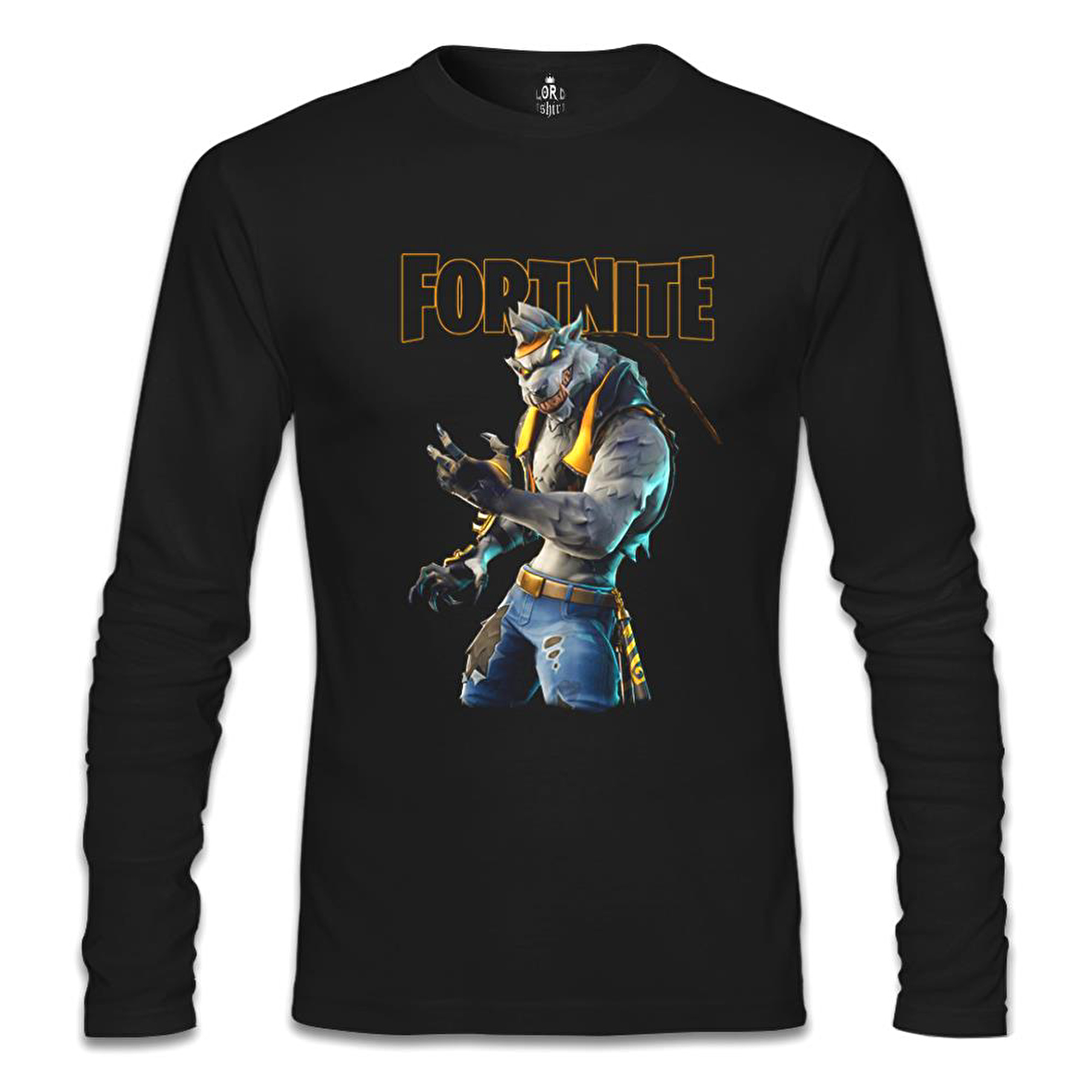 Fortnite - Wolf Siyah Erkek Sweatshirt