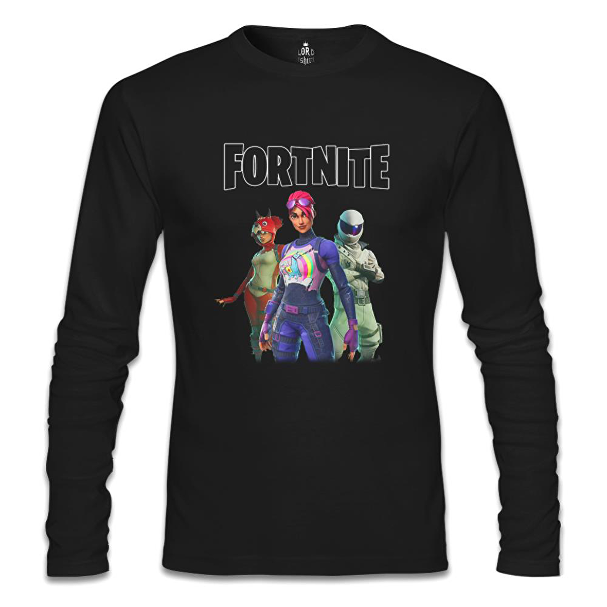 Fortnite - Maps Siyah Erkek Sweatshirt
