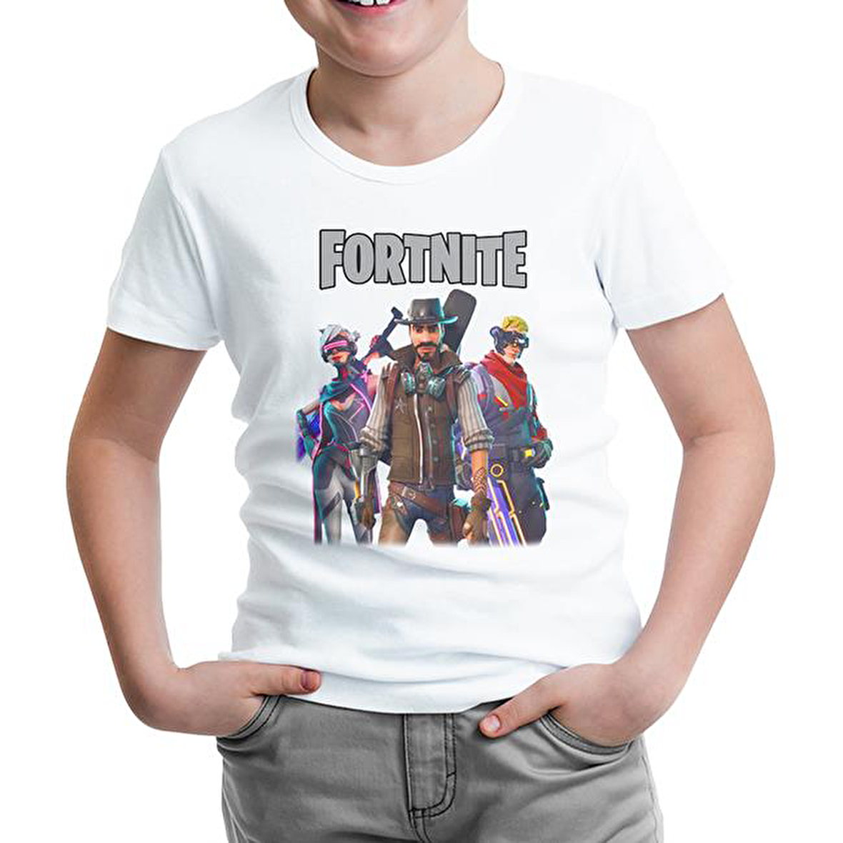 Fortnite - Weapons Beyaz Çocuk Tshirt