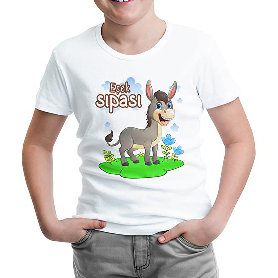 Aile - Eşek Sıpası Beyaz Çocuk Tshirt