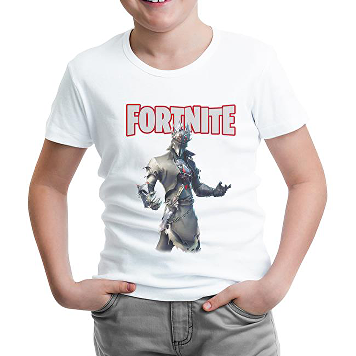 Fortnite - Spider Beyaz Çocuk Tshirt