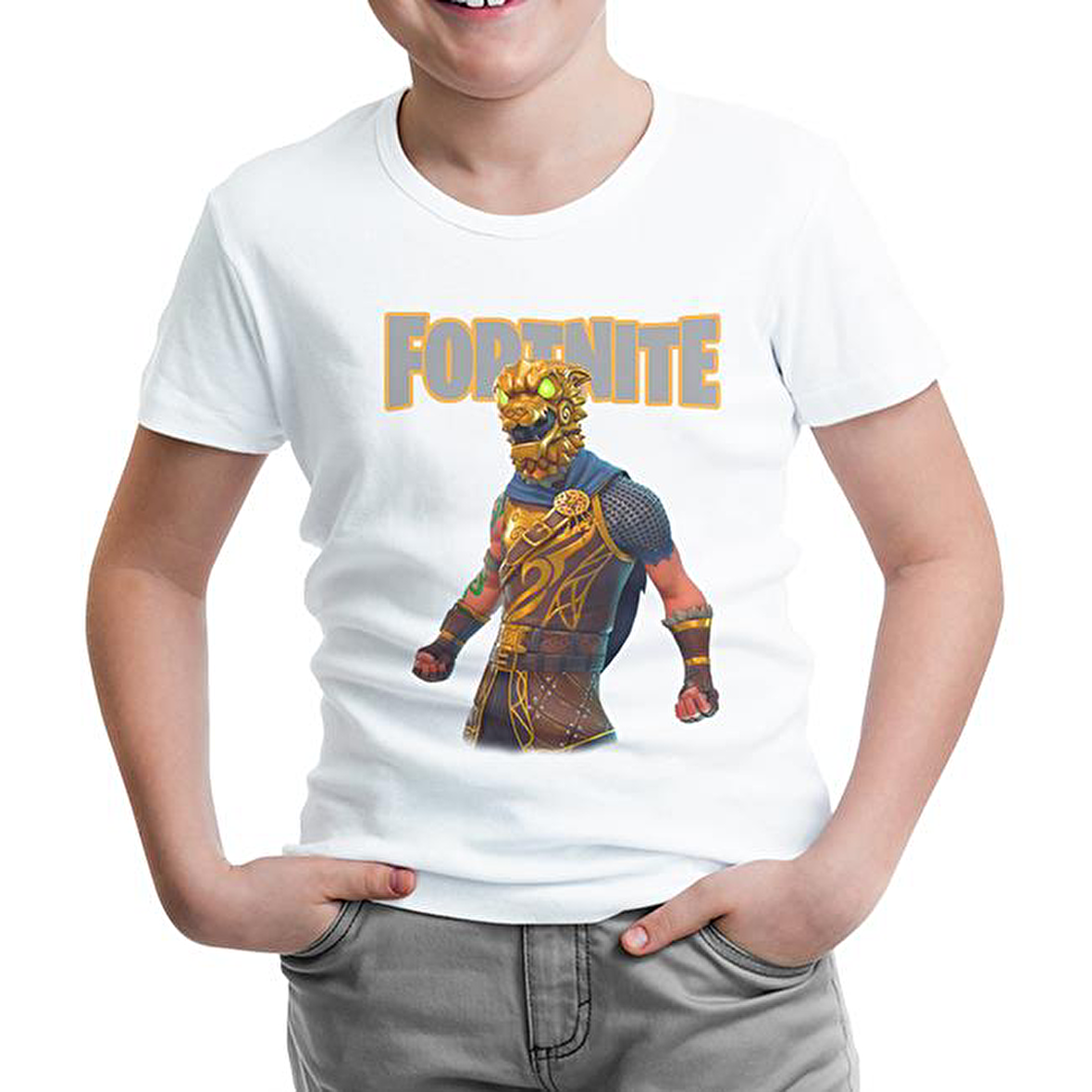 Fortnite - Battle Hound Beyaz Çocuk Tshirt