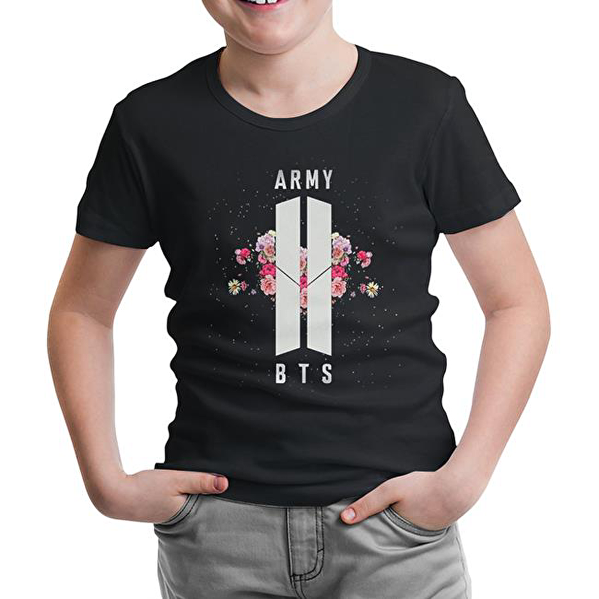 BTS - Logo Hit Siyah Çocuk Tshirt