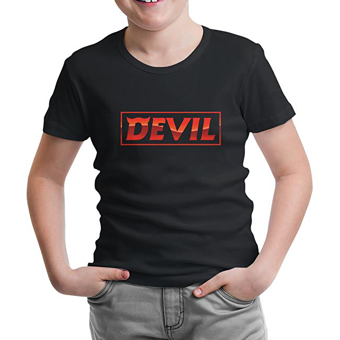 Super Junior - Devil Siyah Çocuk Tshirt