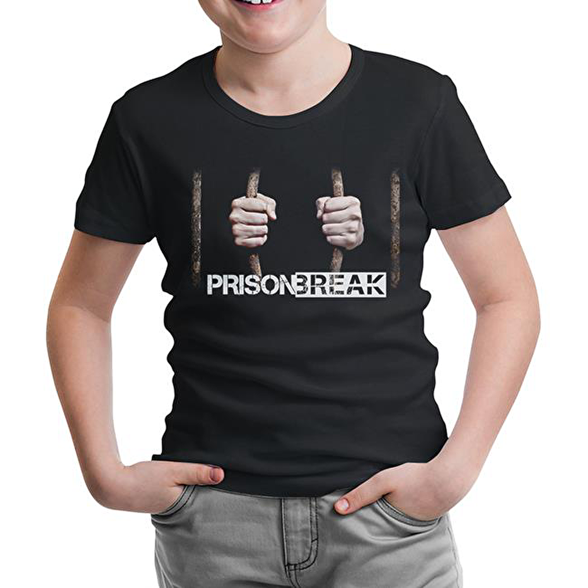 Prison Break - Behind the Bars Siyah Çocuk Tshirt
