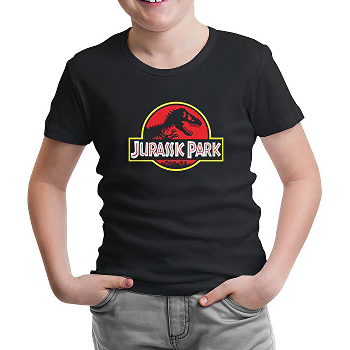 Jurassic Park - Shadow Siyah Çocuk Tshirt