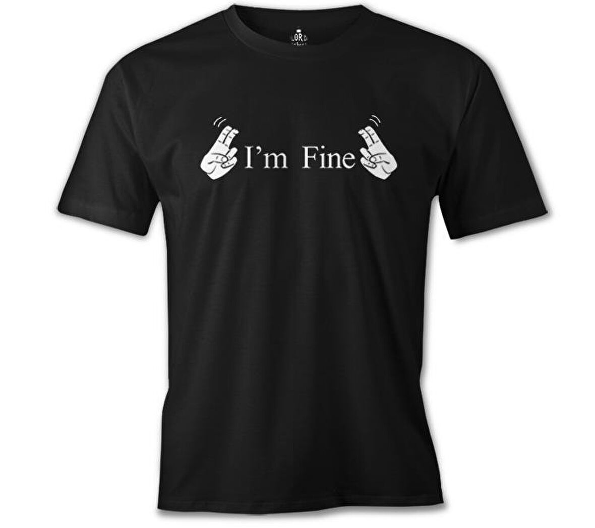 I am Fine Siyah Erkek Tshirt