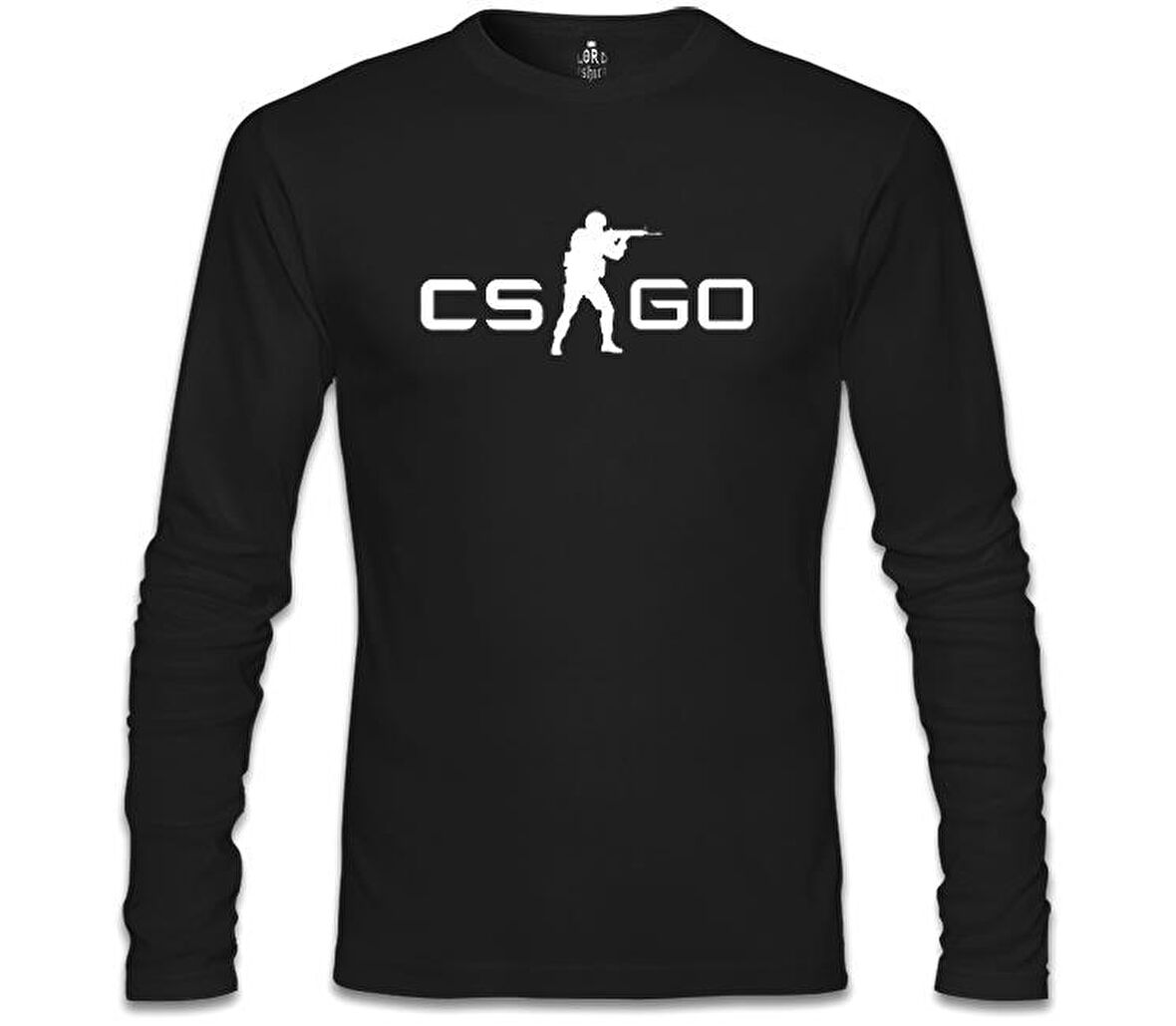 Counter Strike - CS Logo Siyah Erkek Sweatshirt