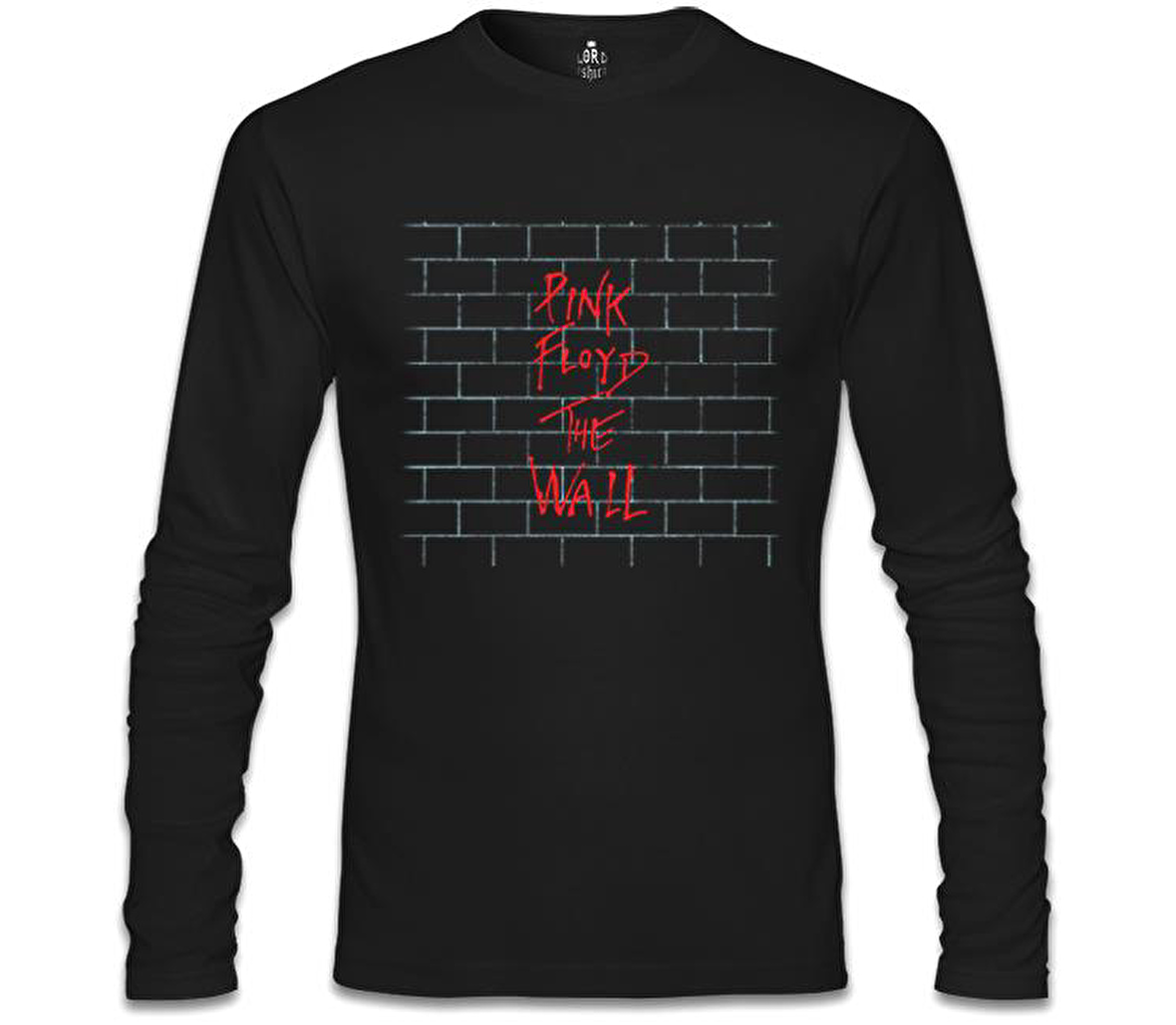 Pink Floyd - The Wall on The Wall Siyah Erkek Sweatshirt