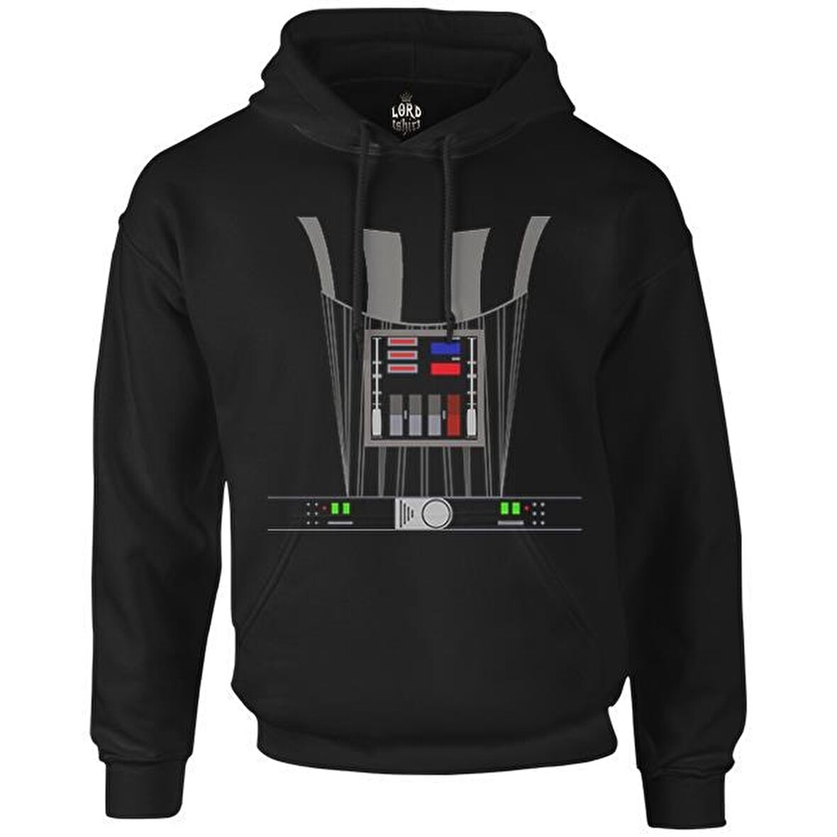 Star Wars - Darth Vader Armor Siyah Erkek Fermuarsız Kapşonlu