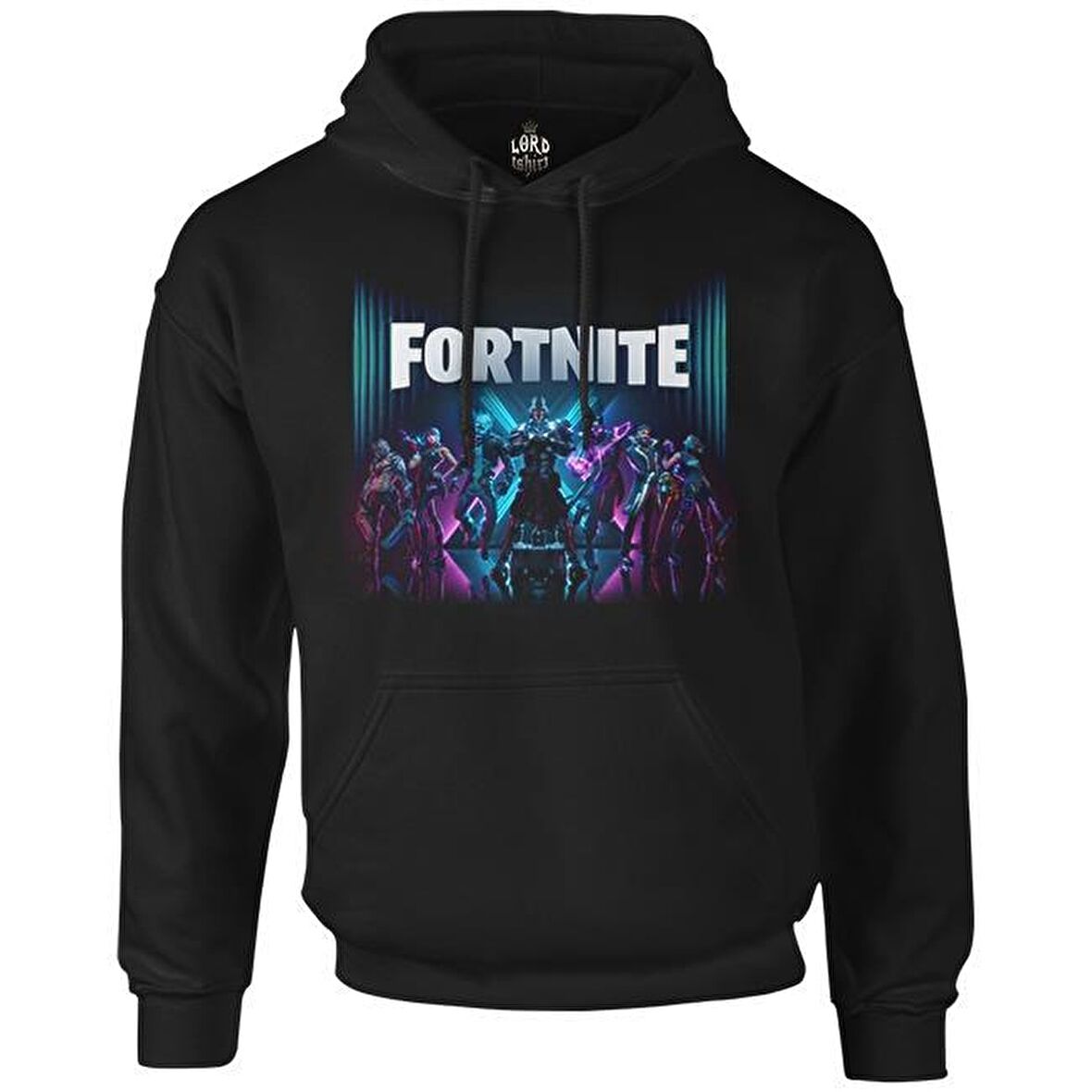 Fortnite - Season X Siyah Erkek Fermuarsız Kapşonlu