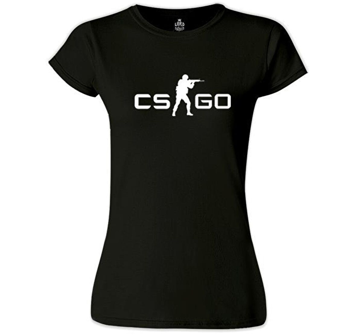 Counter Strike - CS Logo Siyah Bayan Tshirt