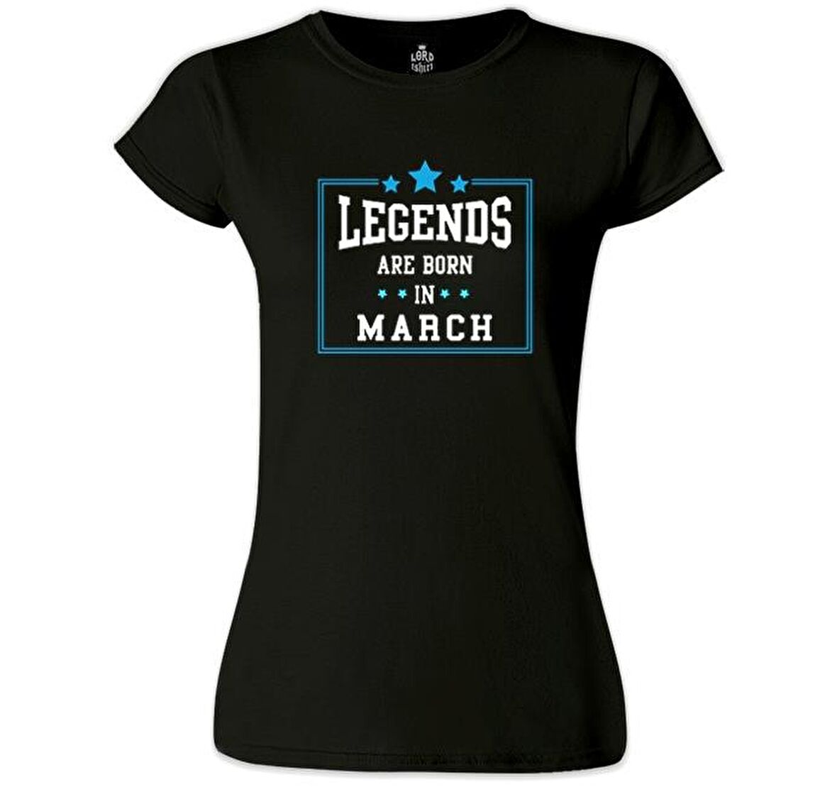 Legends Born in March Siyah Bayan Tshirt