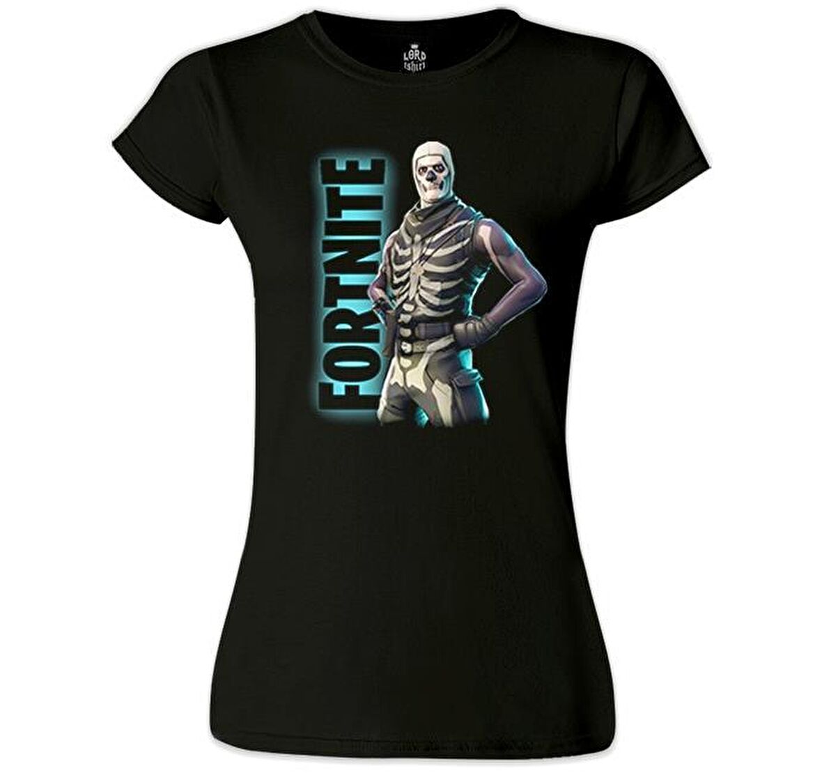 Fortnite - Skull Trooper Siyah Bayan Tshirt