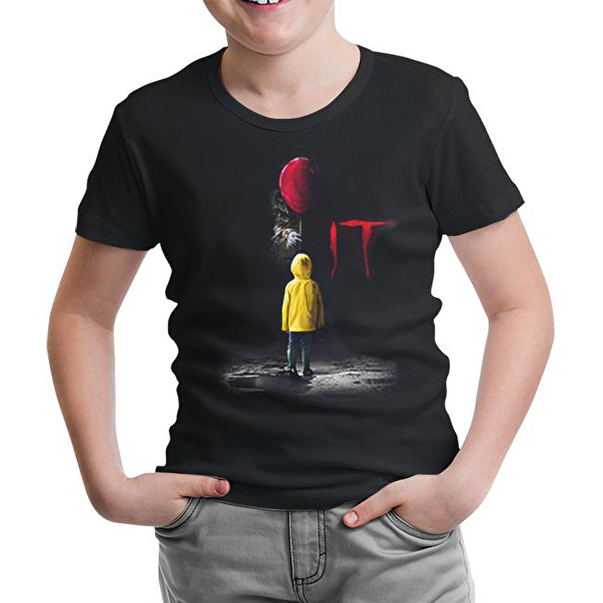 IT - Pennywise Siyah Çocuk Tshirt
