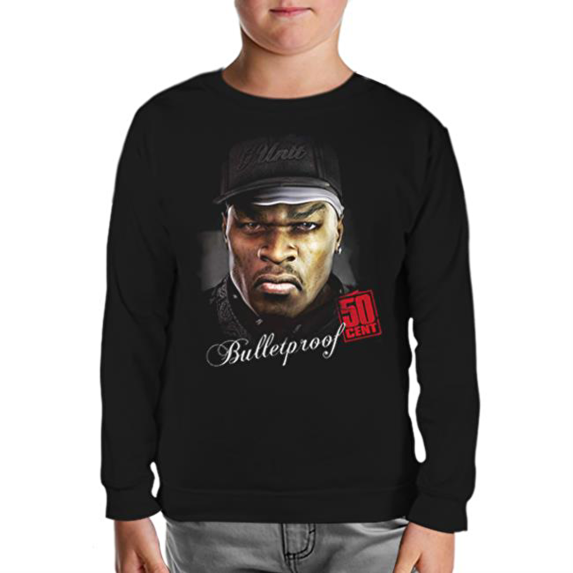50 Cent Siyah Çocuk Sweatshirt