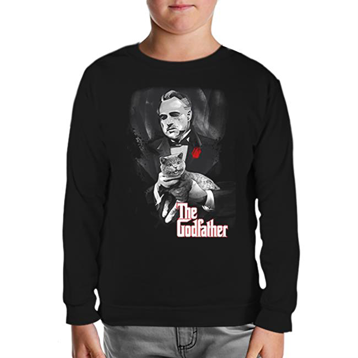 The Godfather Siyah Çocuk Sweatshirt