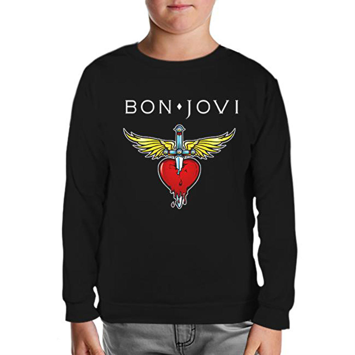 Bon Jovi Siyah Çocuk Sweatshirt