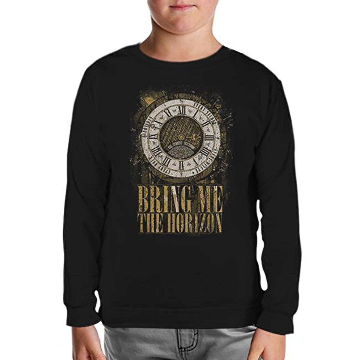 Bring me the Horizon - Clock Siyah Çocuk Sweatshirt