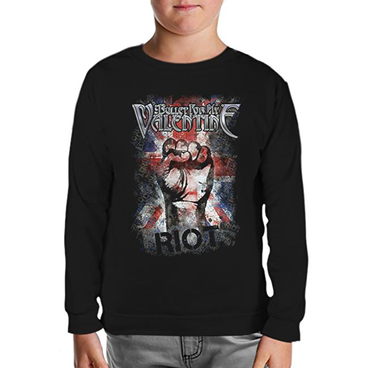 Bullet for my Valentine - Riot Siyah Çocuk Sweatshirt