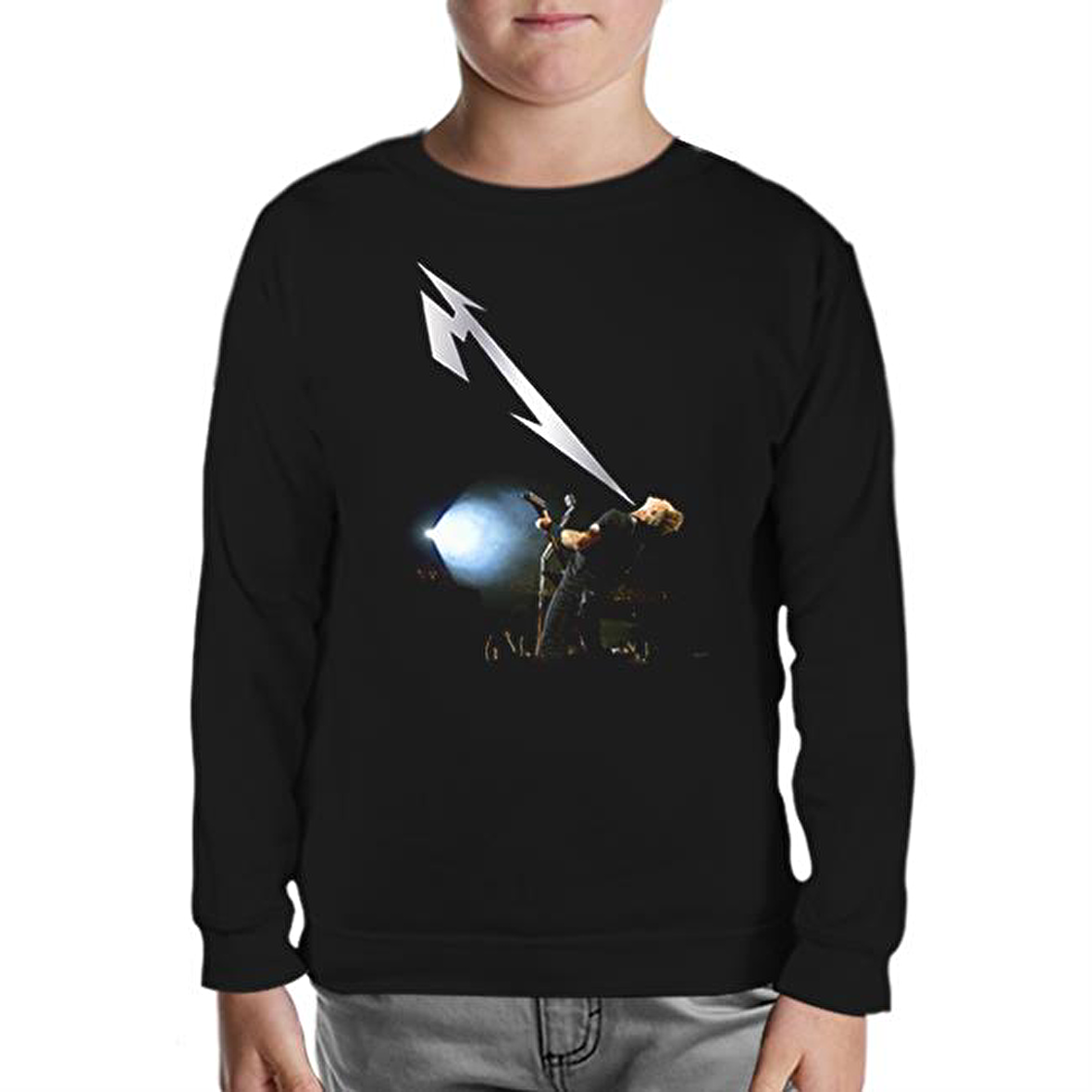 Metallica - James Light Siyah Çocuk Sweatshirt