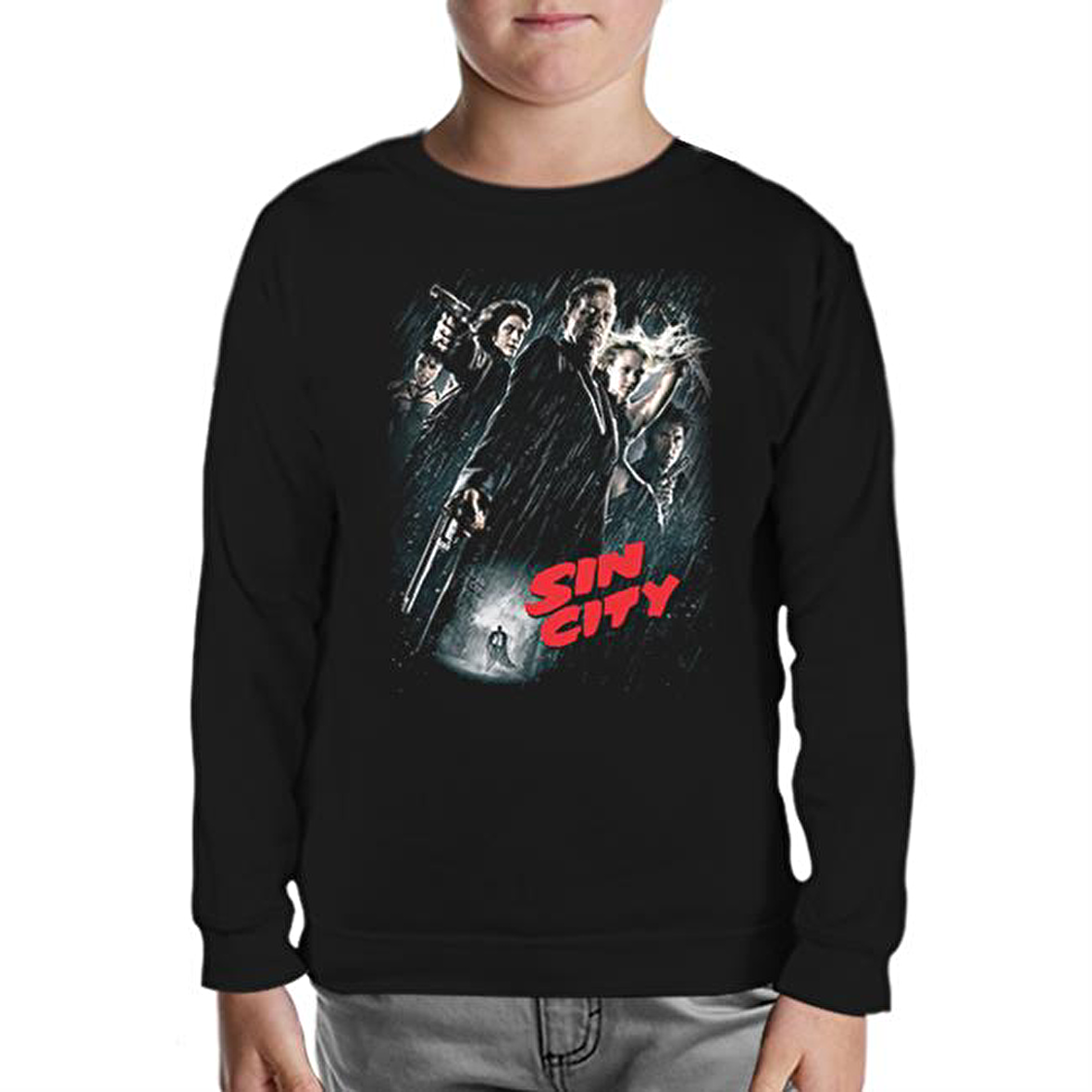 Sin City Siyah Çocuk Sweatshirt