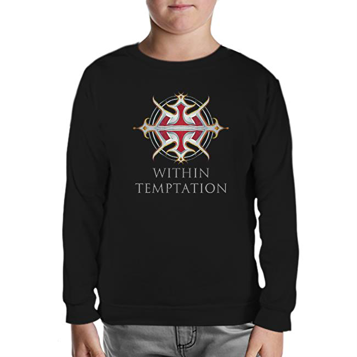 Within Temptation - Logo Siyah Çocuk Sweatshirt