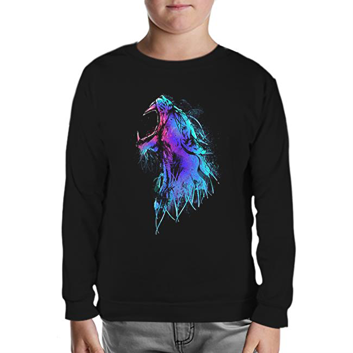 Howling Siyah Çocuk Sweatshirt